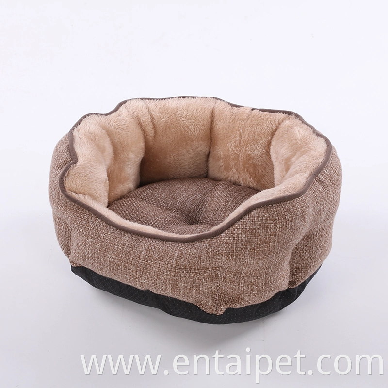 Brown Top Design Hot Selling Soft Pet Dog Bed Wholesale